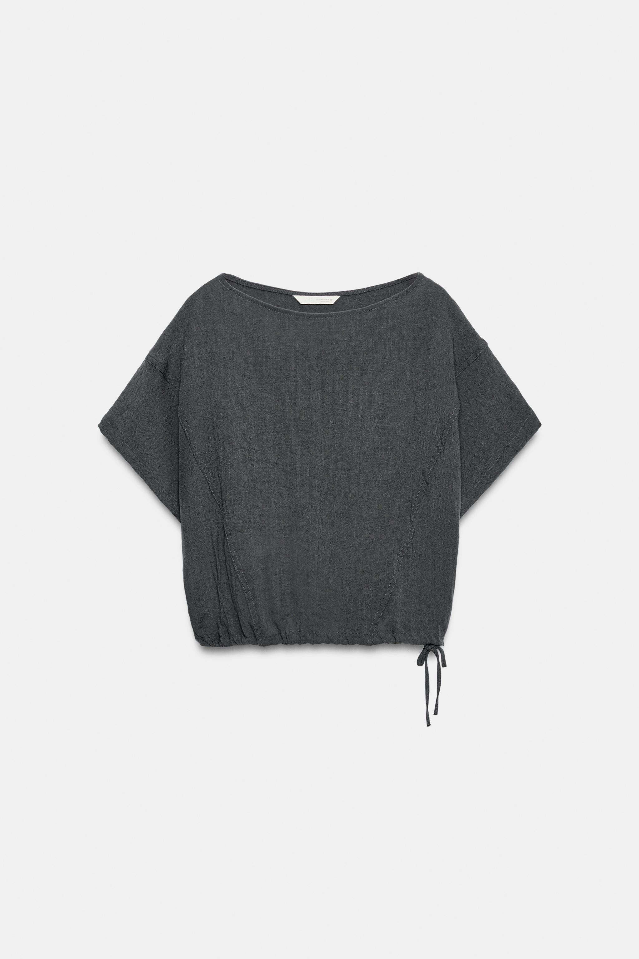ADJUSTABLE HEM CAPE SHIRT